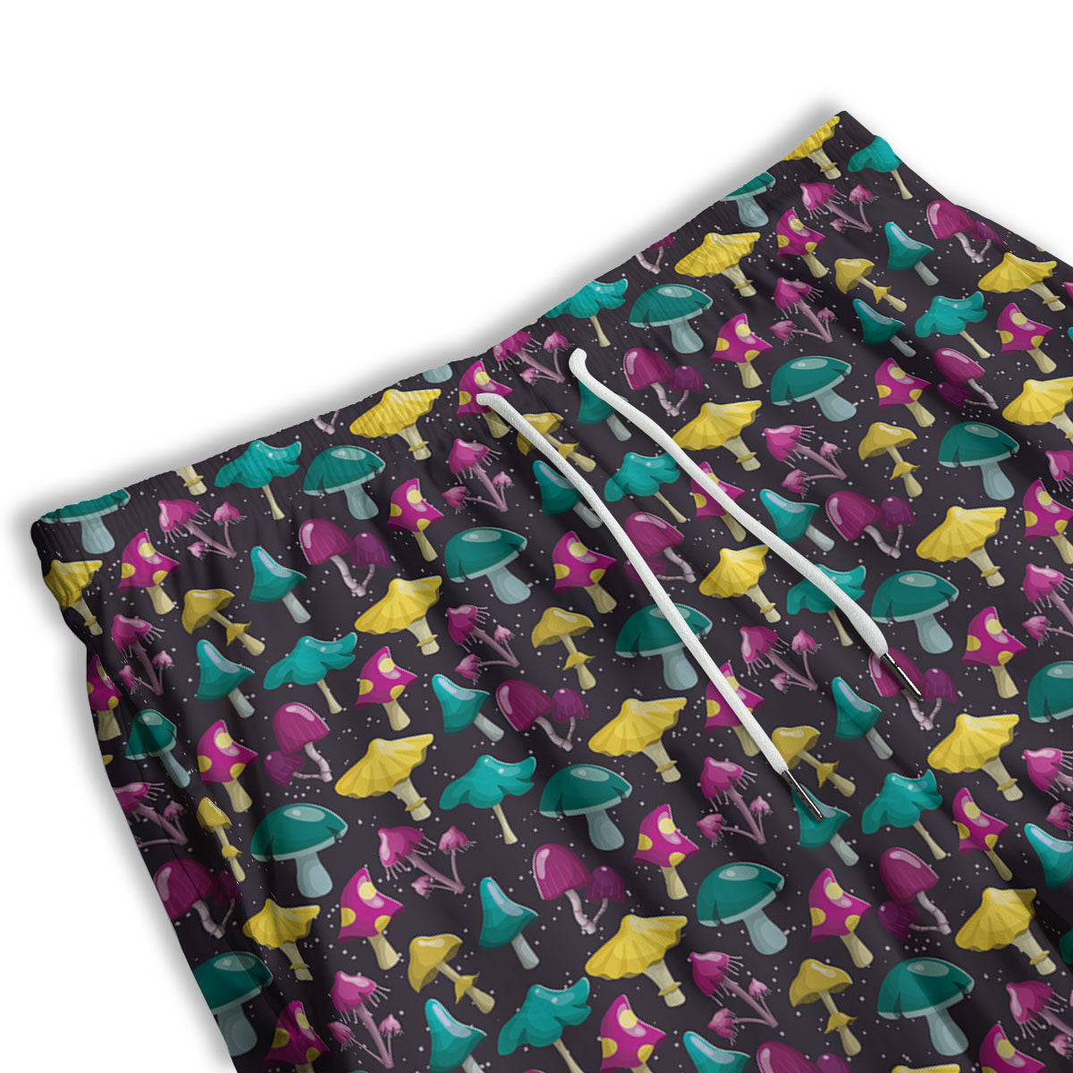 Mushroom Cartoon Print Pattern Men's Athletic Shorts