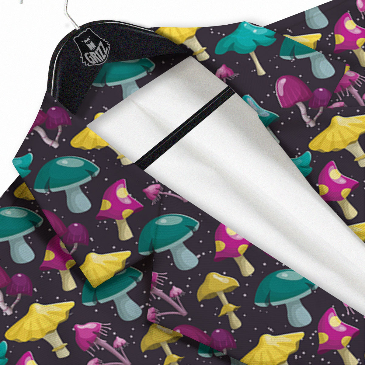 Mushroom Cartoon Print Pattern Men's Sport Coat-grizzshop
