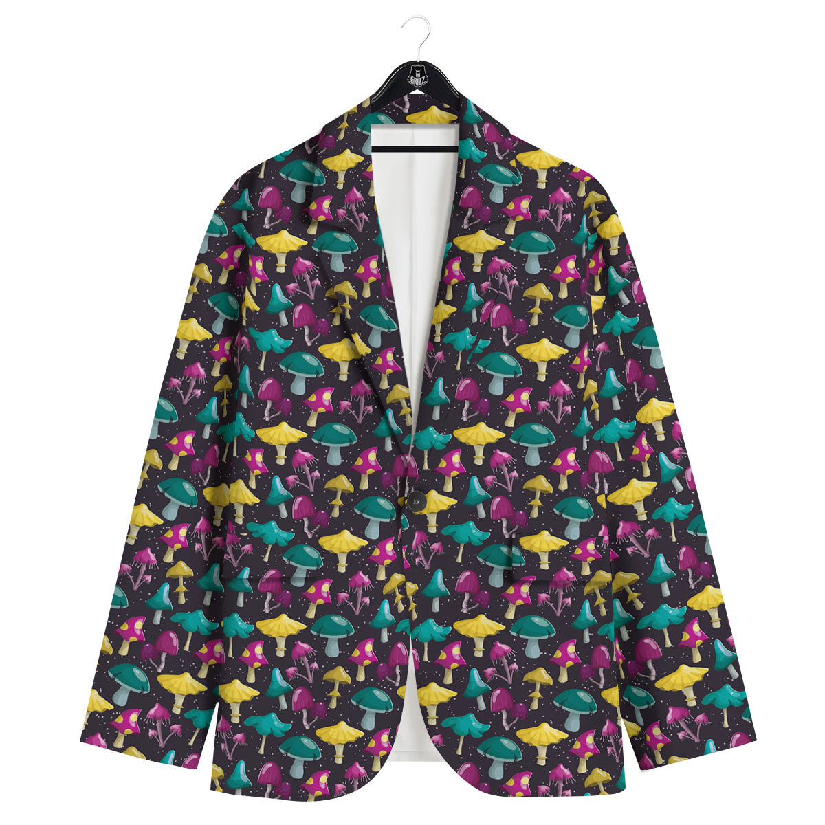 Mushroom Cartoon Print Pattern Men's Sport Coat-grizzshop