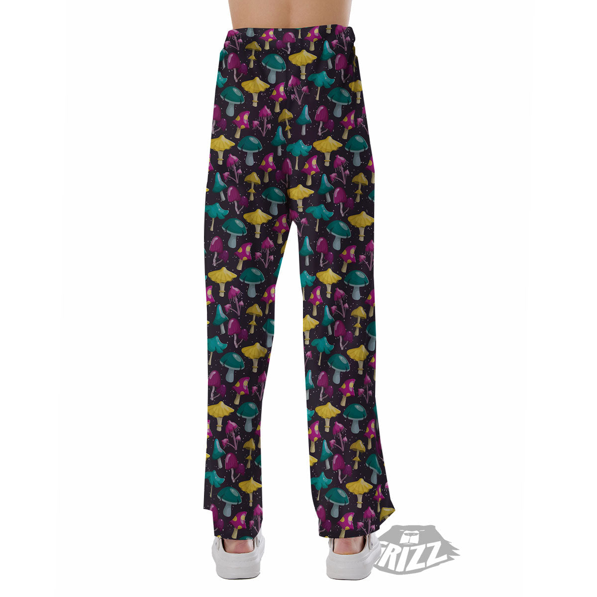 Mushroom Cartoon Print Pattern Pajama Pants-grizzshop