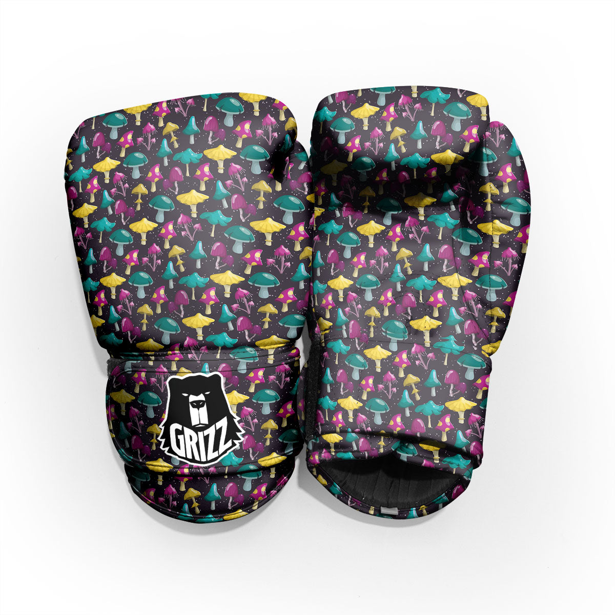Mushroom Cartoon Print Pattern Pro Boxing Glove