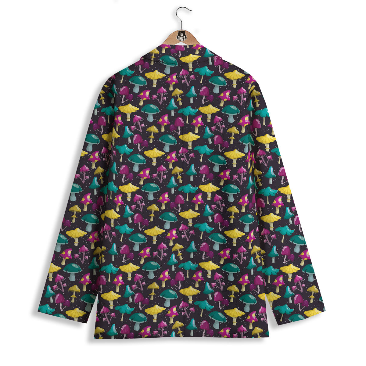 Mushroom Cartoon Print Pattern Women's Blazer-grizzshop