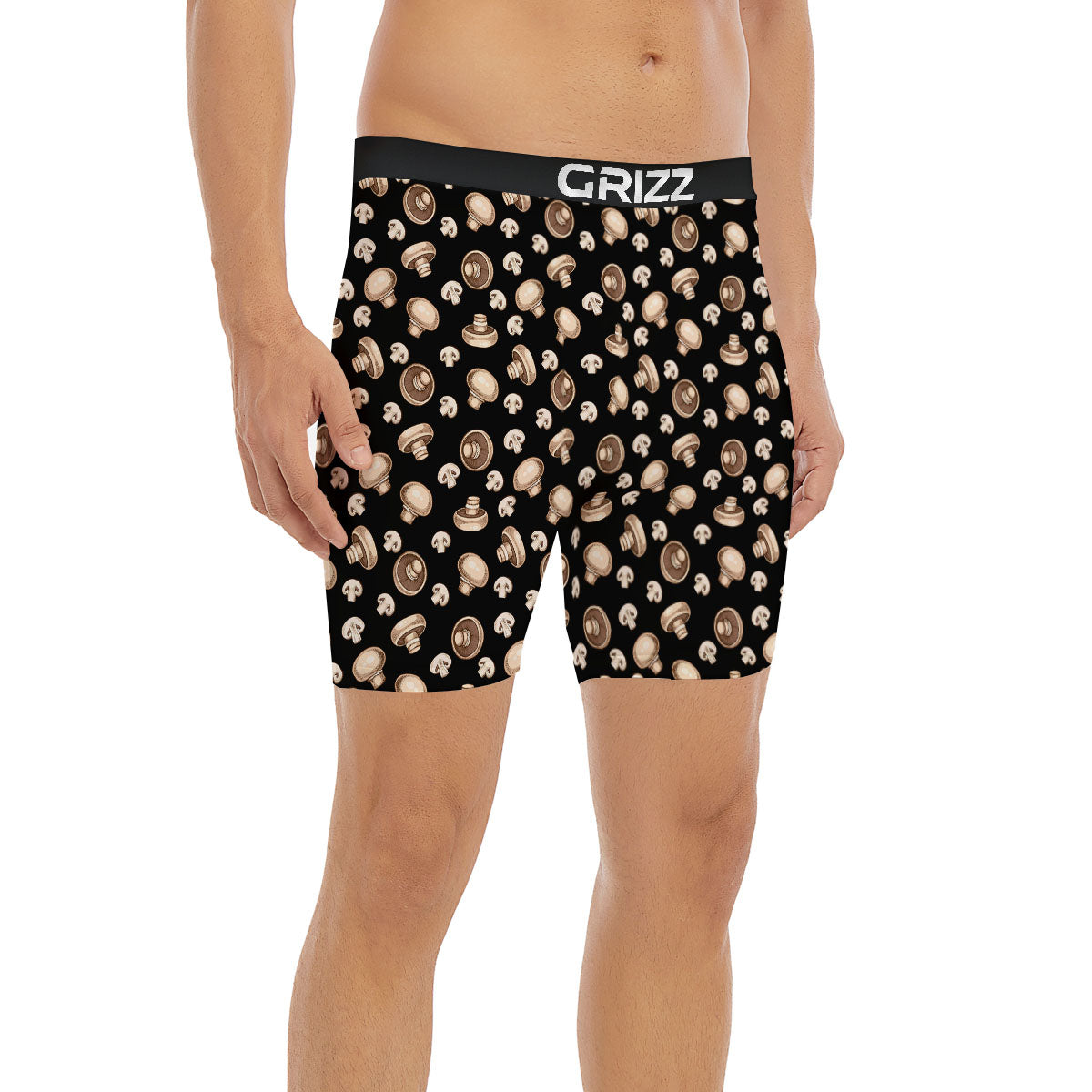 Mushroom Champignon Print Pattern Boxer Briefs-grizzshop