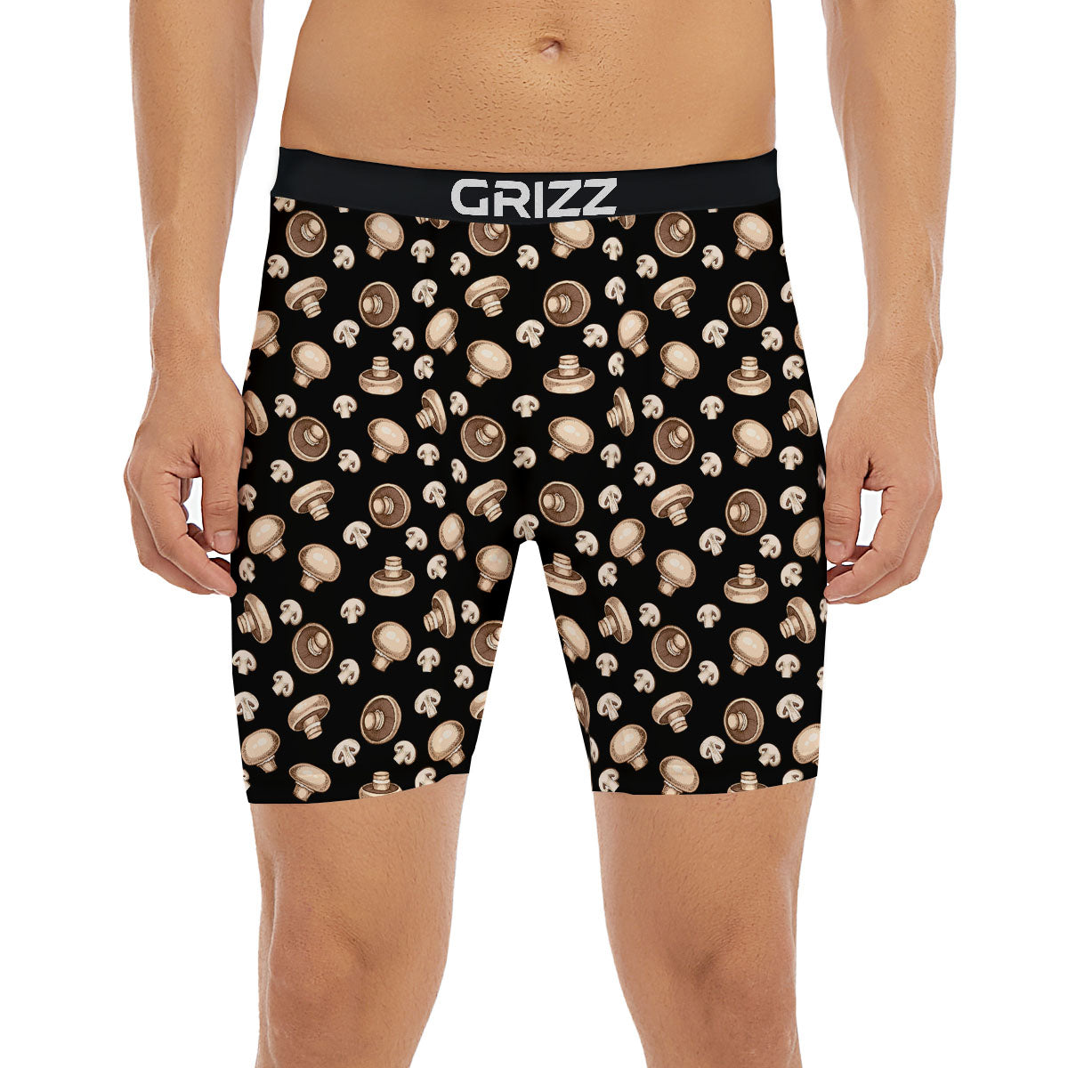 Mushroom Champignon Print Pattern Boxer Briefs-grizzshop