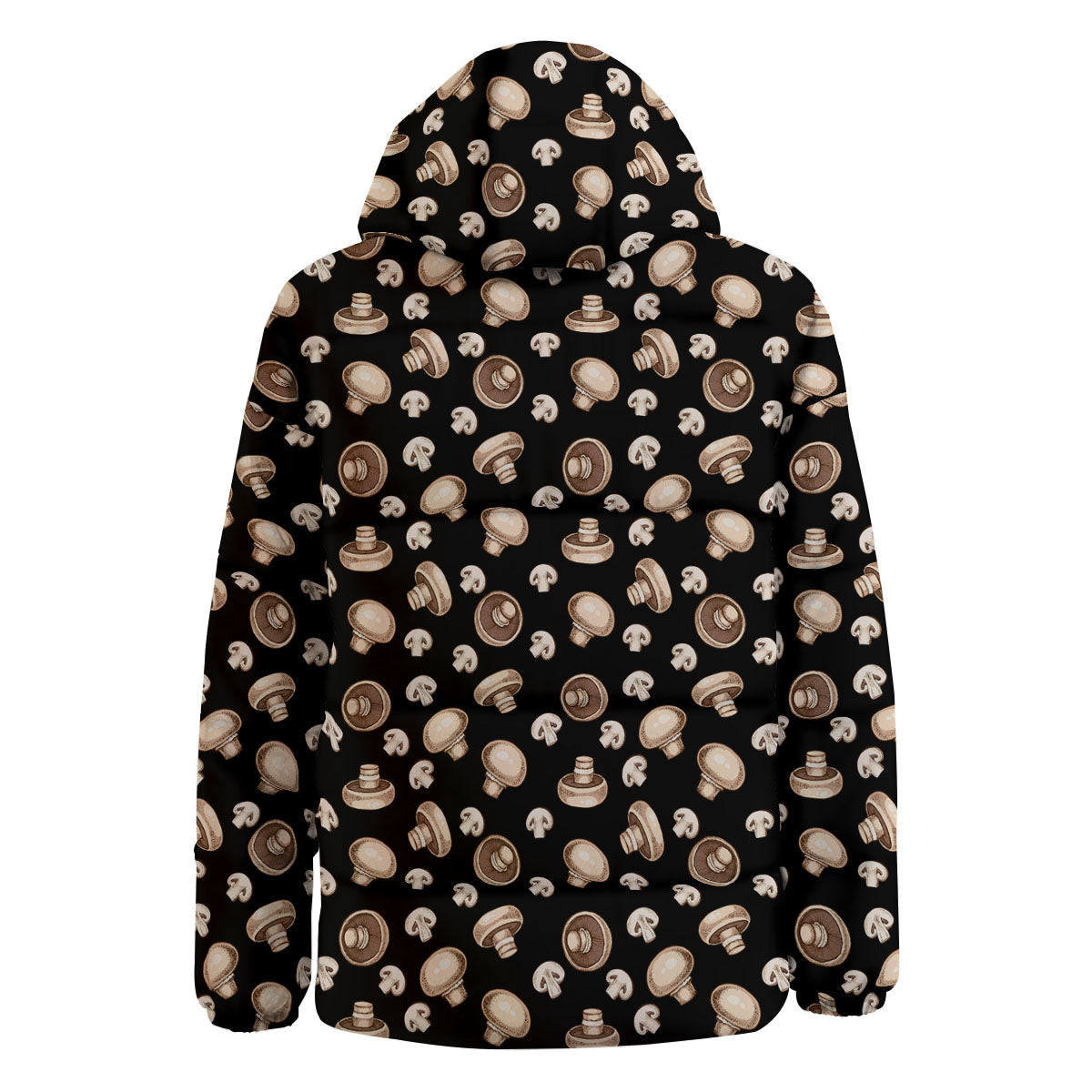 Mushroom Champignon Print Pattern Down Jacket-grizzshop