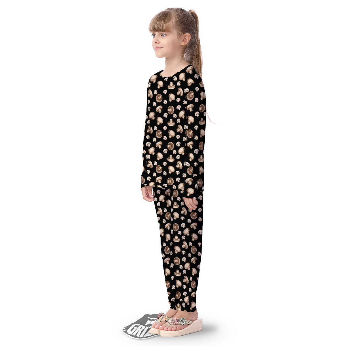 Mushroom Champignon Print Pattern Kid's Pajamas-grizzshop