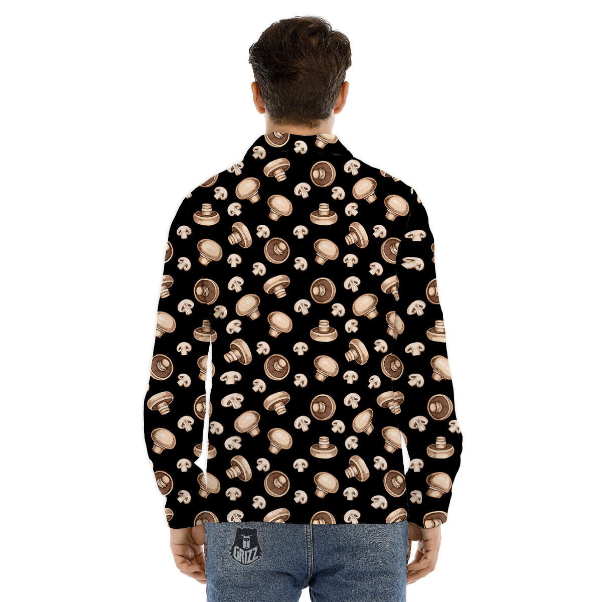 Mushroom Champignon Print Pattern Men's Dress Shirts-grizzshop