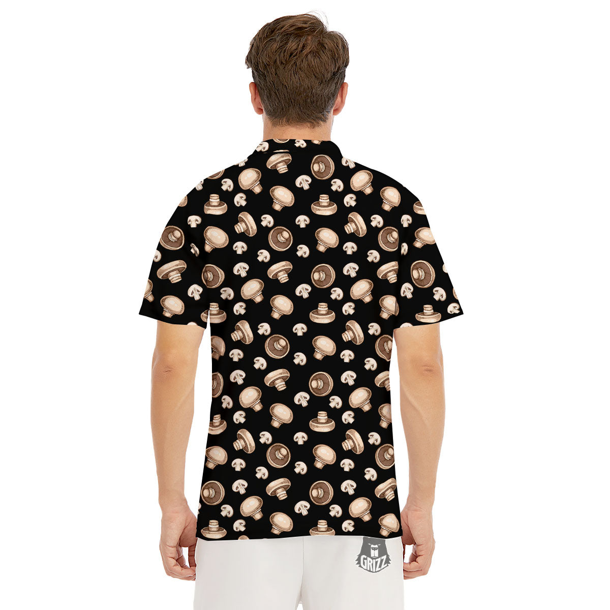 Mushroom Champignon Print Pattern Men's Golf Shirts-grizzshop