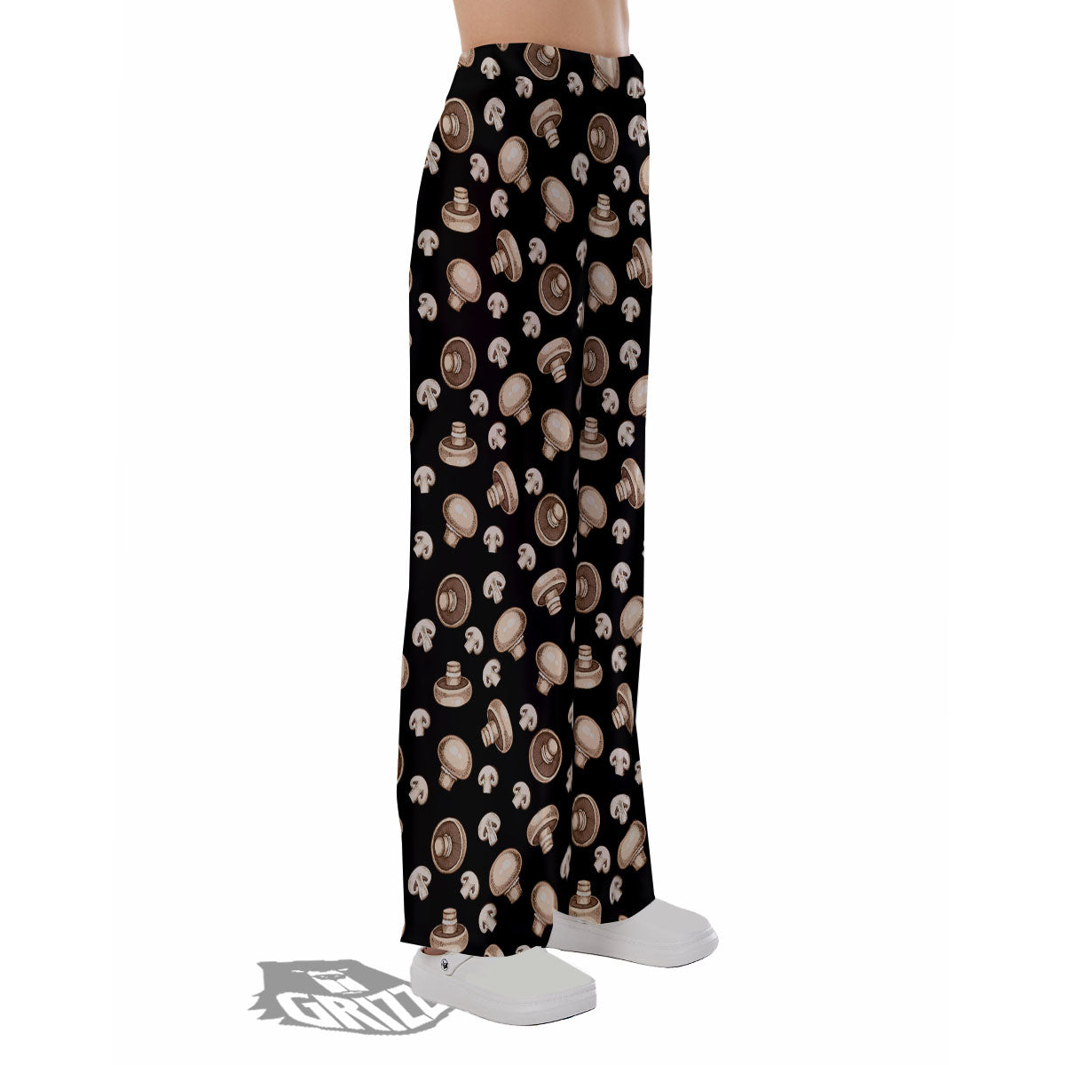 Mushroom Champignon Print Pattern Pajama Pants-grizzshop