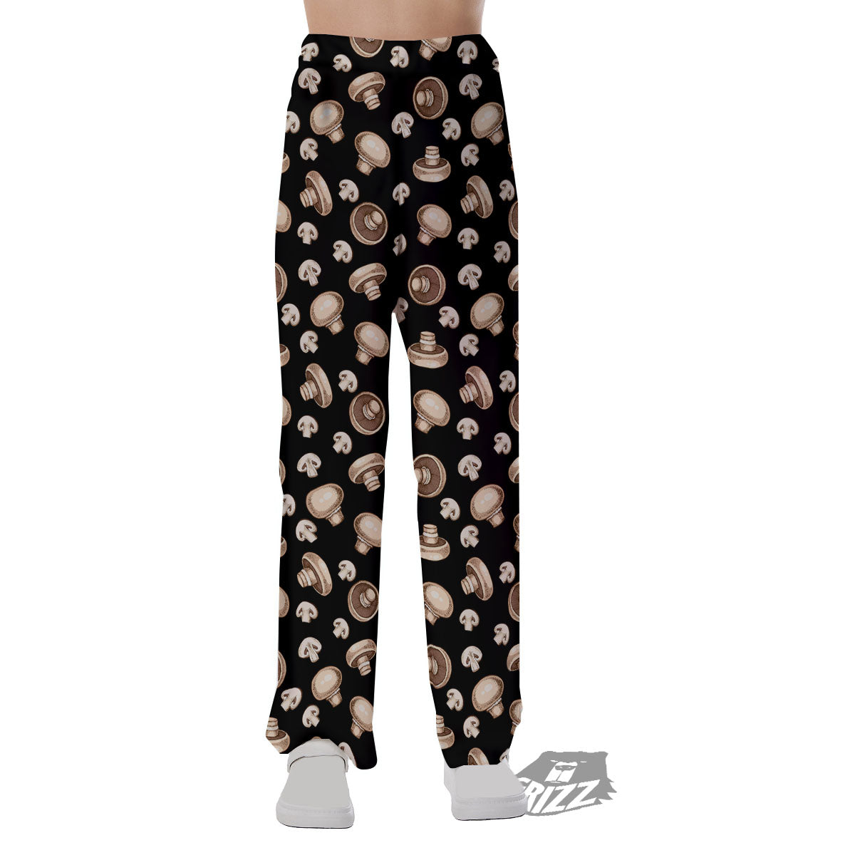 Mushroom Champignon Print Pattern Pajama Pants-grizzshop