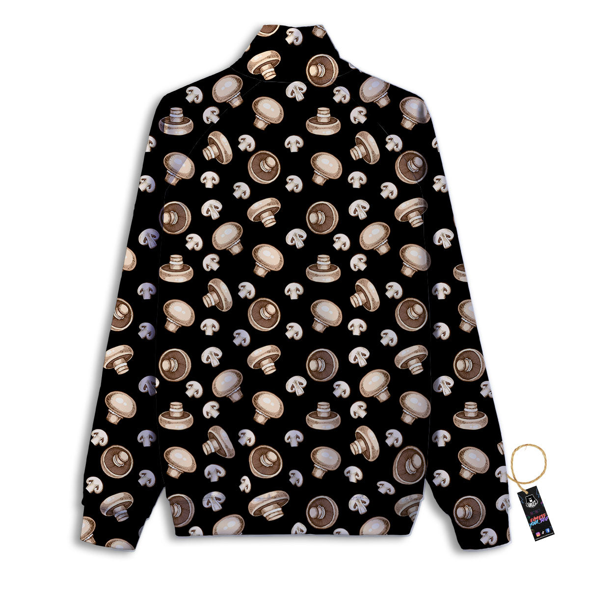 Mushroom Champignon Print Pattern Track Jacket-grizzshop