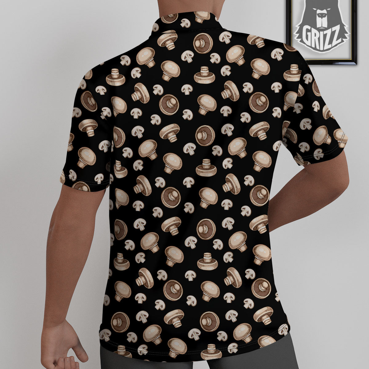 Mushroom Champignon Print Pattern Untucked Shirts-grizzshop