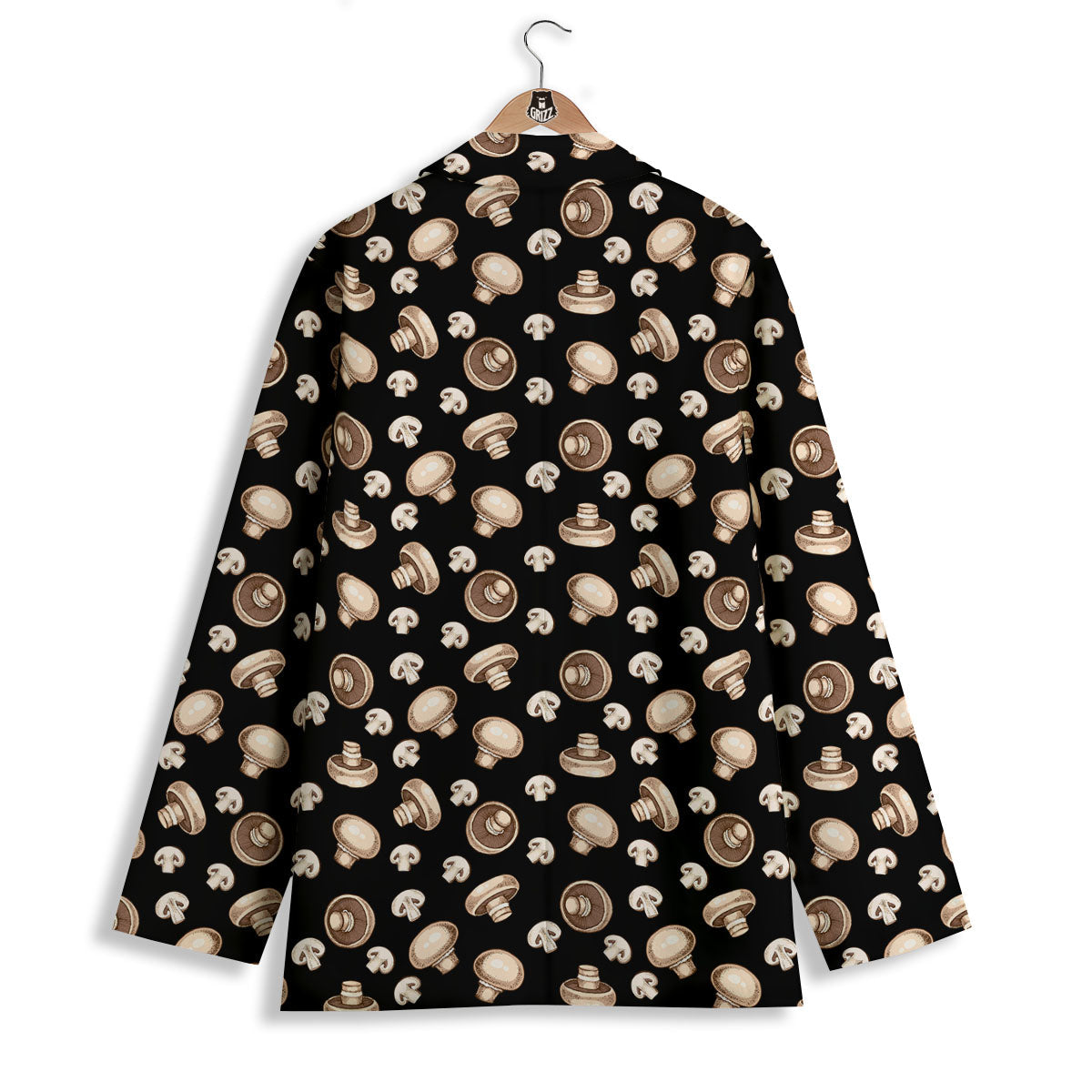 Mushroom Champignon Print Pattern Women's Blazer-grizzshop