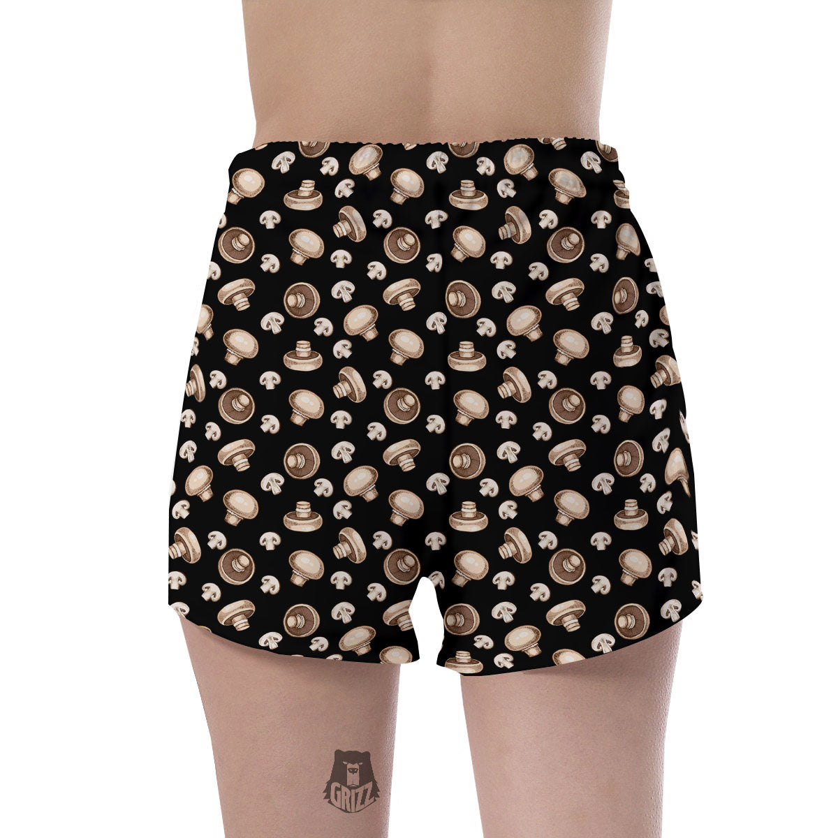 Mushroom Champignon Print Pattern Women's Shorts-grizzshop