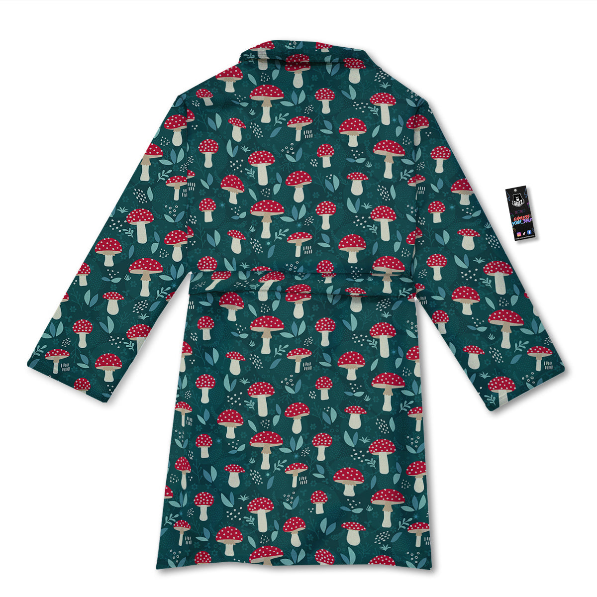 Mushroom Cute Print Pattern Bathrobe-grizzshop