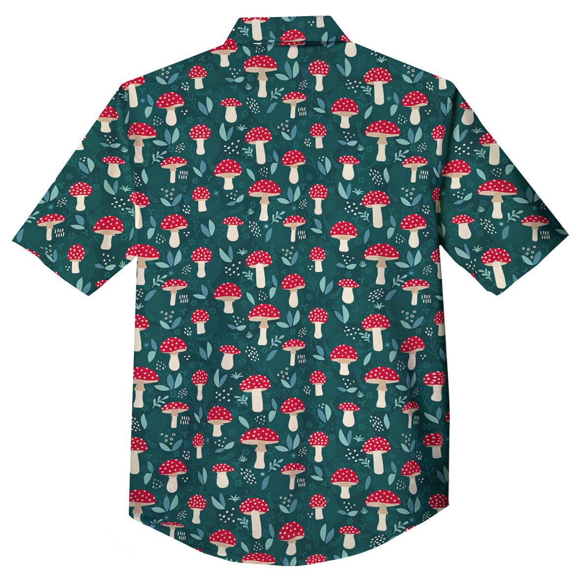 Mushroom Cute Print Pattern Button Up Shirt-grizzshop