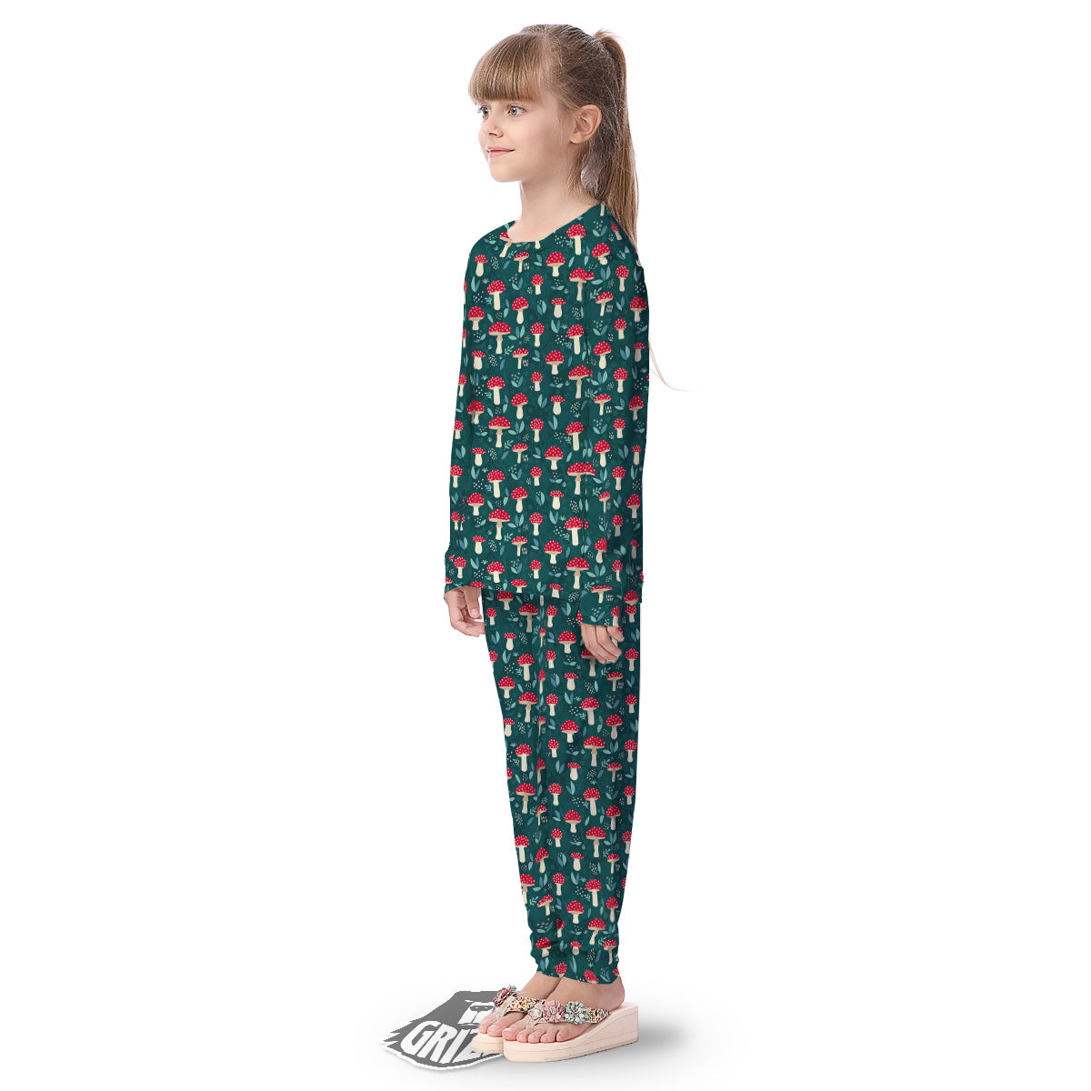 Mushroom Cute Print Pattern Kid's Pajamas-grizzshop