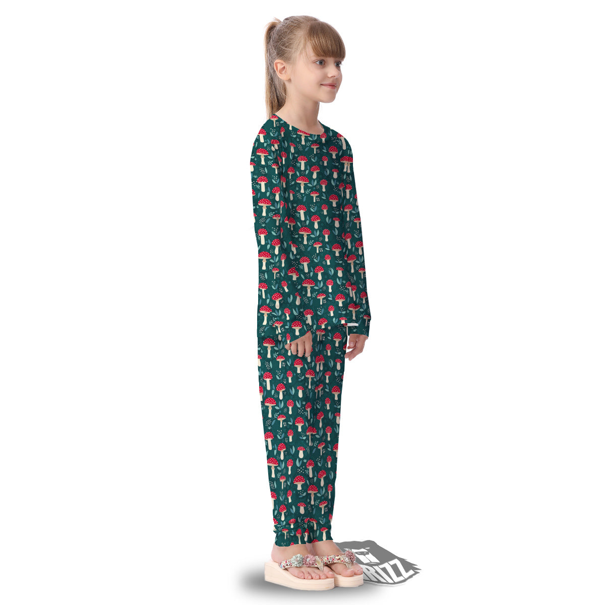 Mushroom Cute Print Pattern Kid's Pajamas-grizzshop