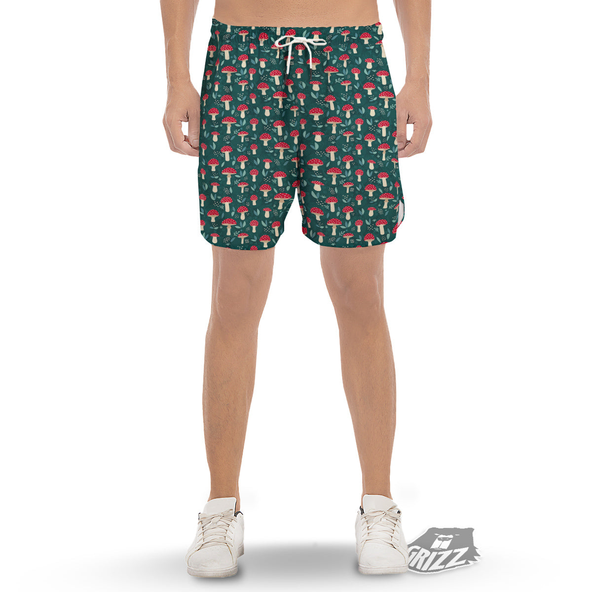 Mushroom Cute Print Pattern Men's Gym Shorts-grizzshop