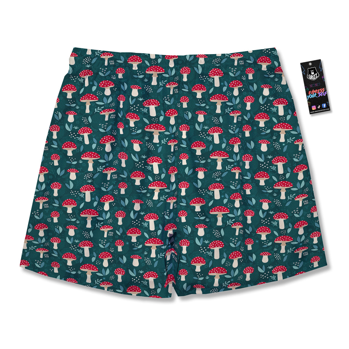Mushroom Cute Print Pattern Men's Running Shorts-grizzshop