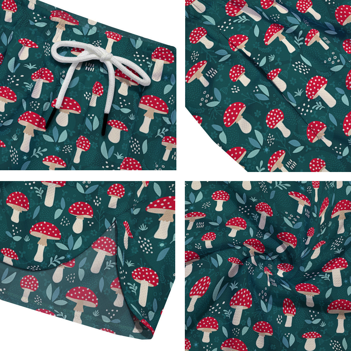 Mushroom Cute Print Pattern Men's Running Shorts-grizzshop