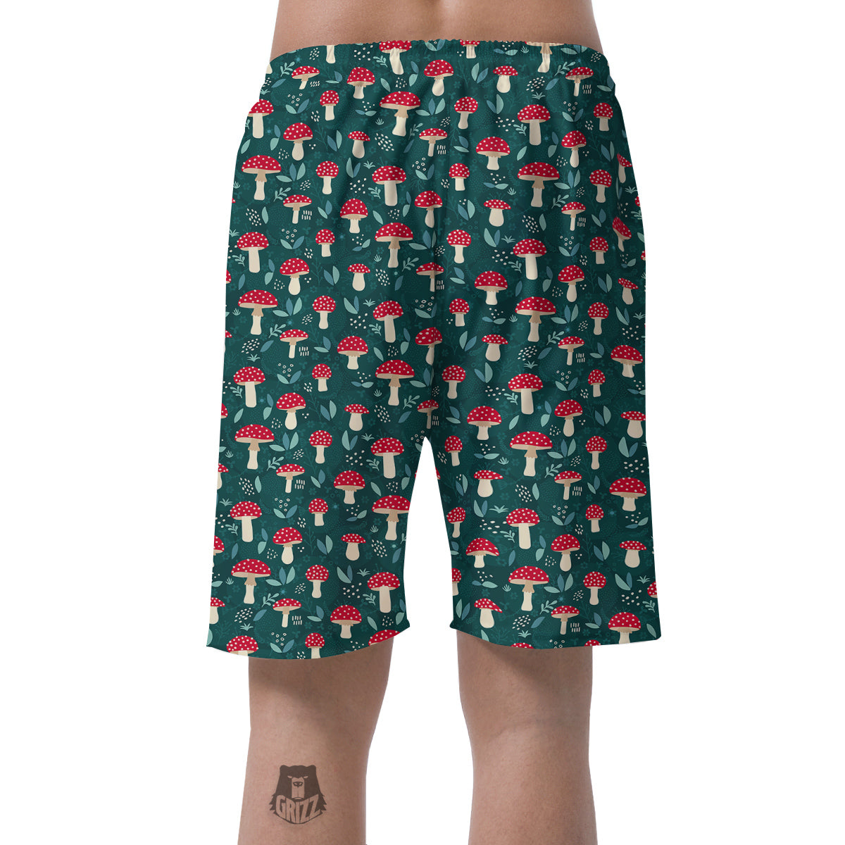 Mushroom Cute Print Pattern Men's Shorts-grizzshop