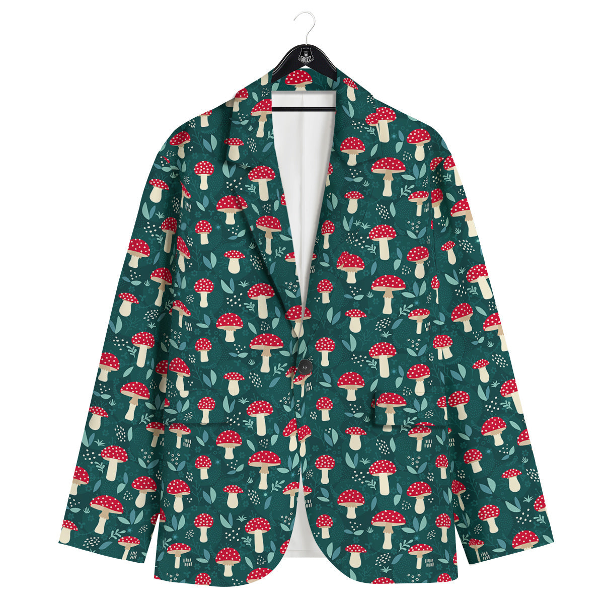 Mushroom Cute Print Pattern Men's Sport Coat-grizzshop