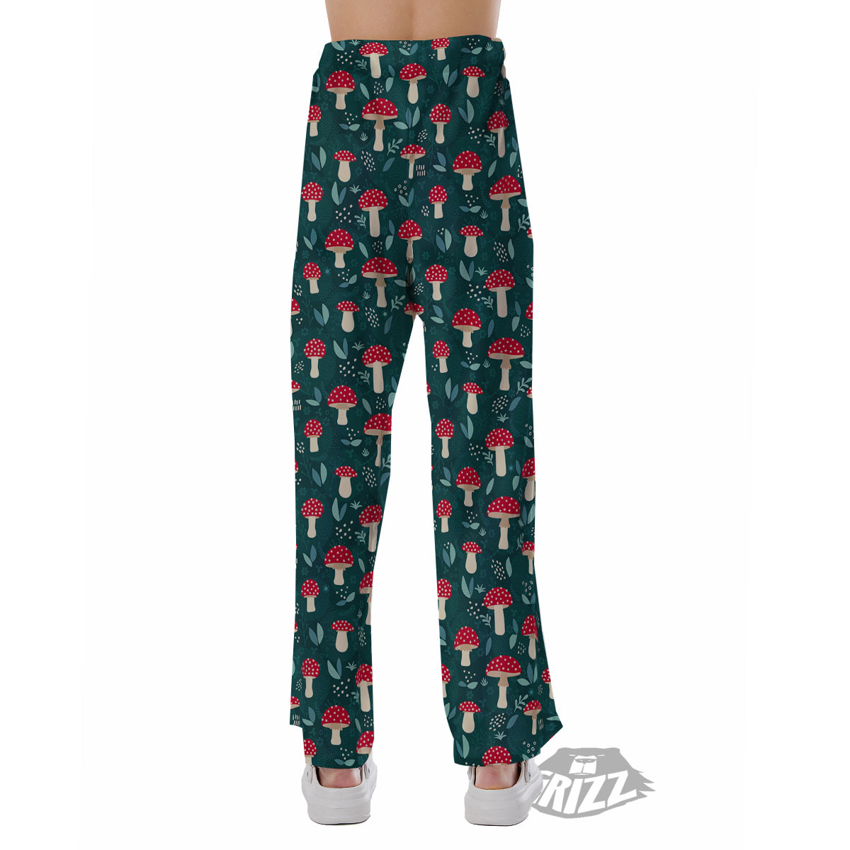 Mushroom Cute Print Pattern Pajama Pants-grizzshop