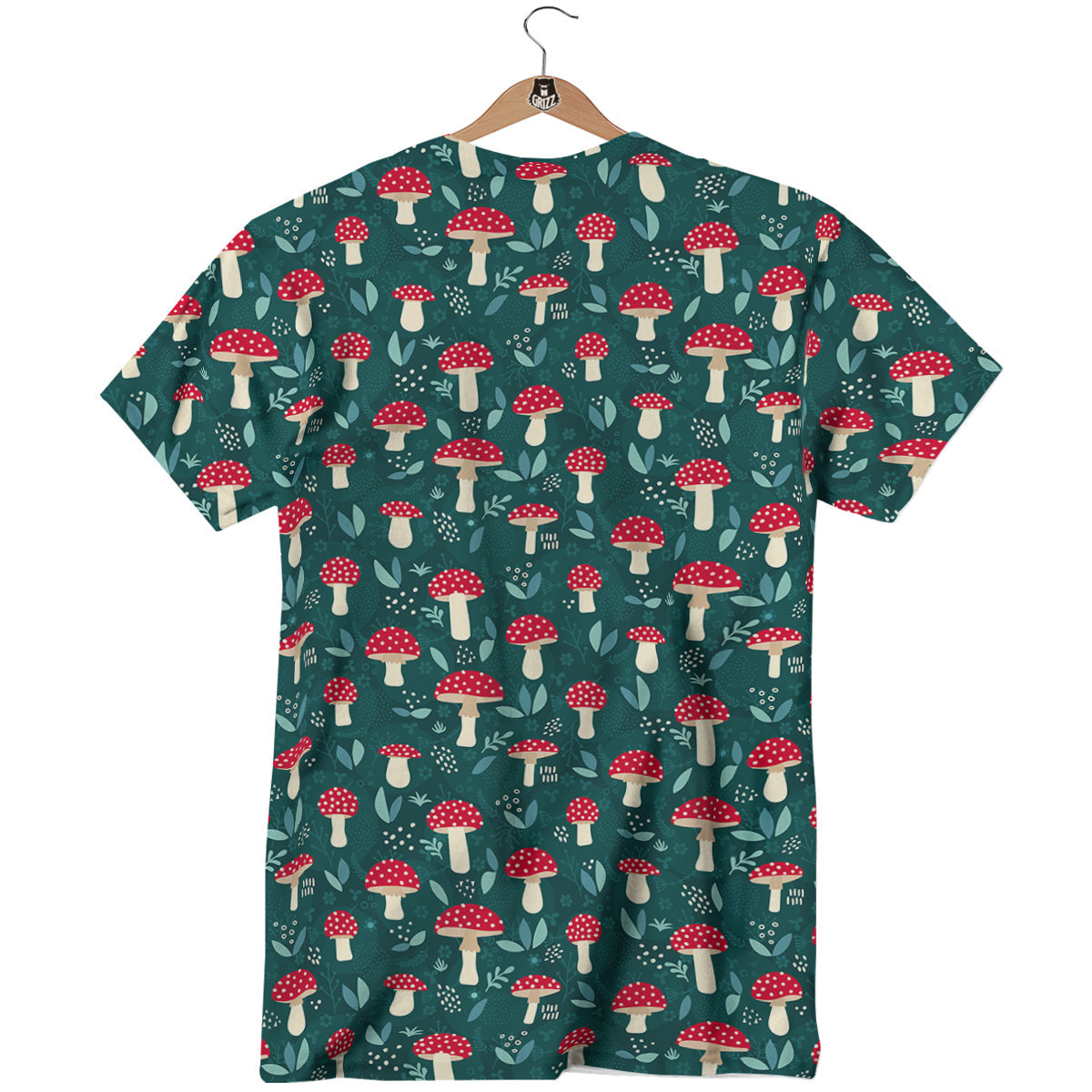 Mushroom Cute Print Pattern T-Shirt-grizzshop