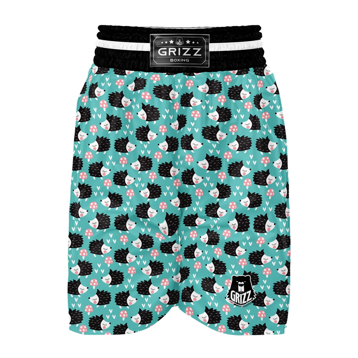 Mushroom Hedgehogs Boxing Shorts-grizzshop