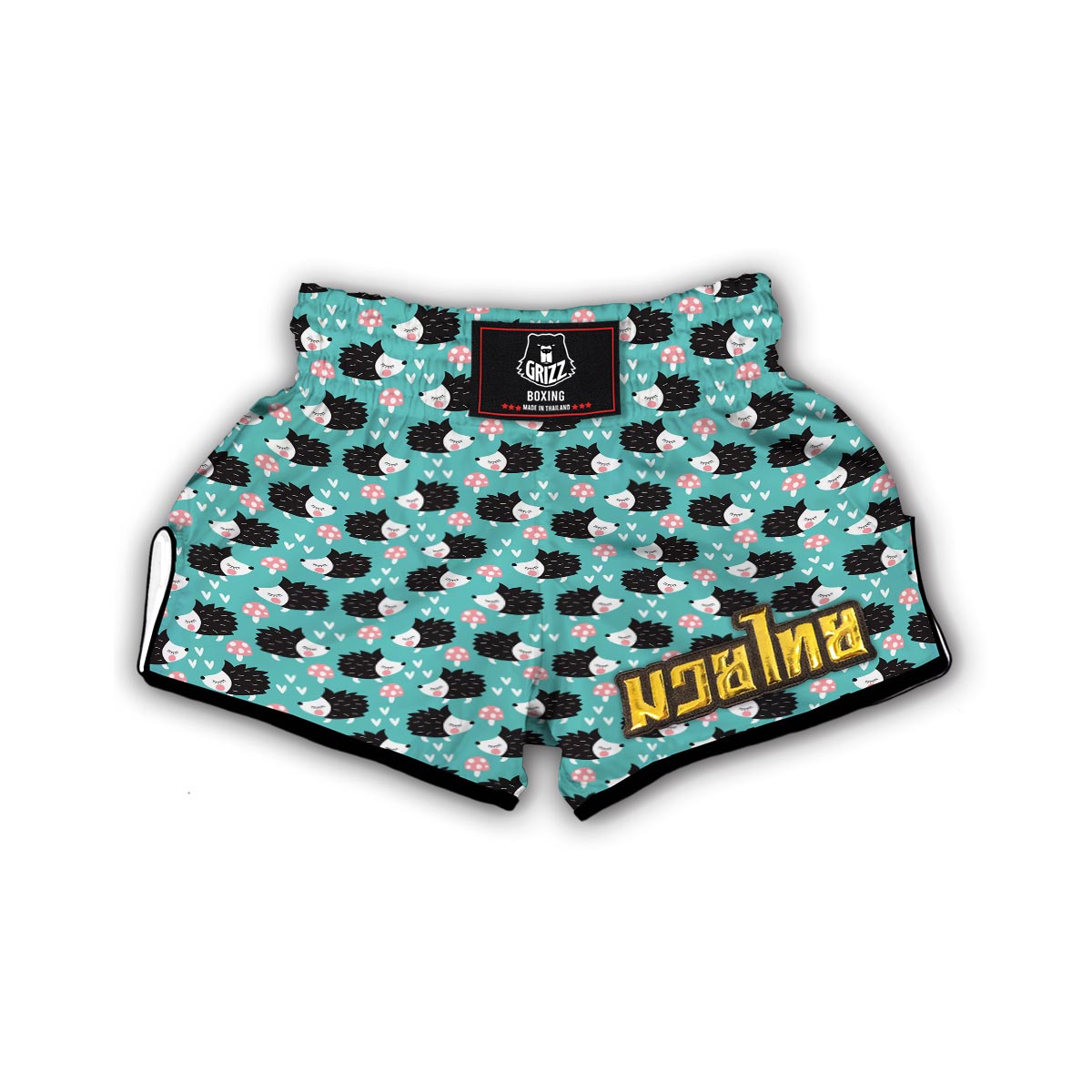 Mushroom Hedgehogs Muay Thai Boxing Shorts-grizzshop