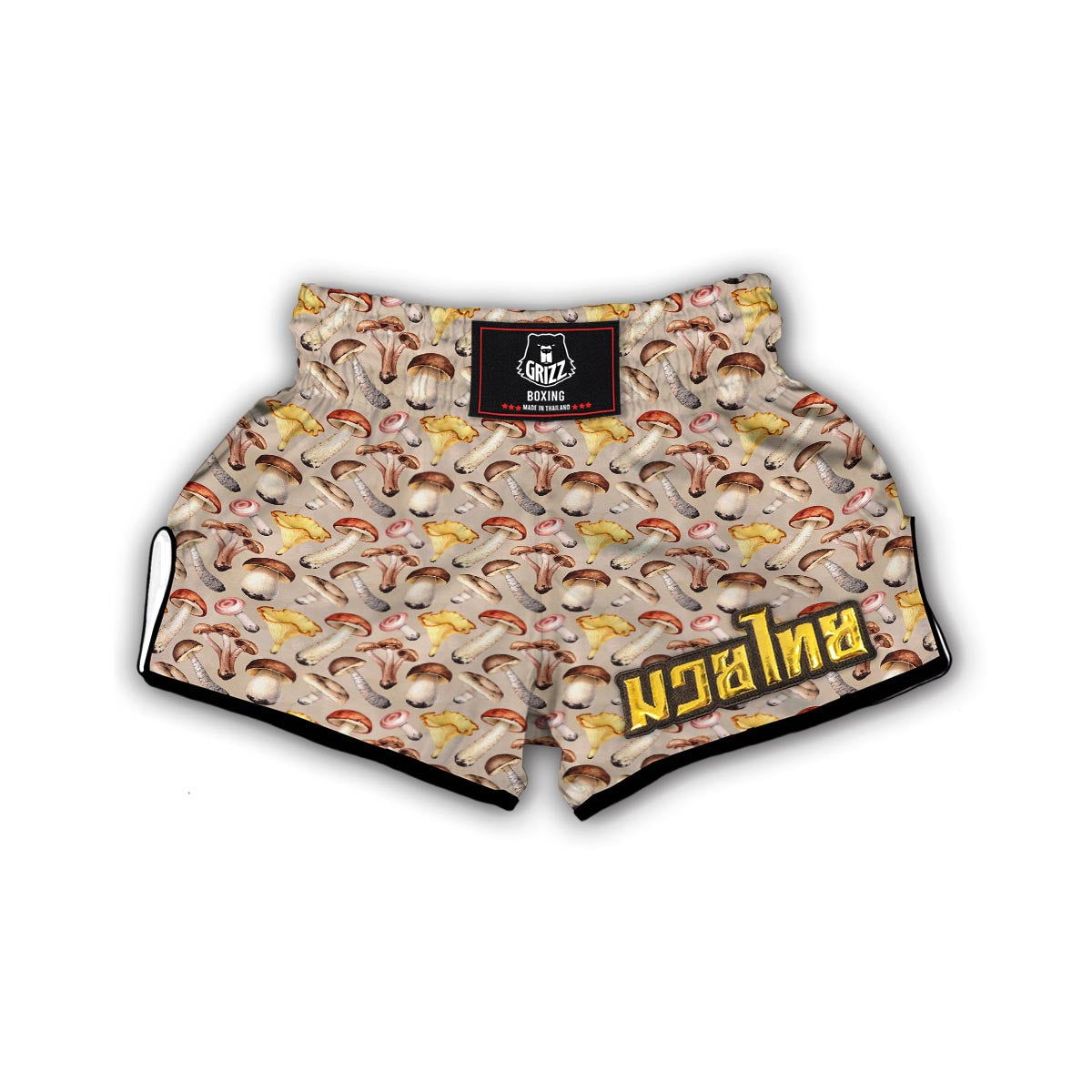 Mushroom Pattern Print Muay Thai Boxing Shorts-grizzshop