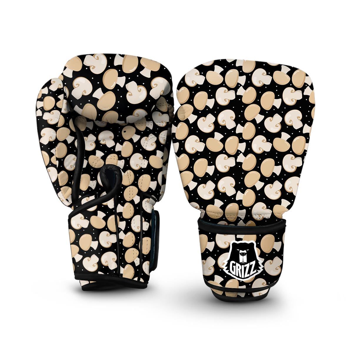 Mushroom Print Pattern Boxing Gloves-grizzshop