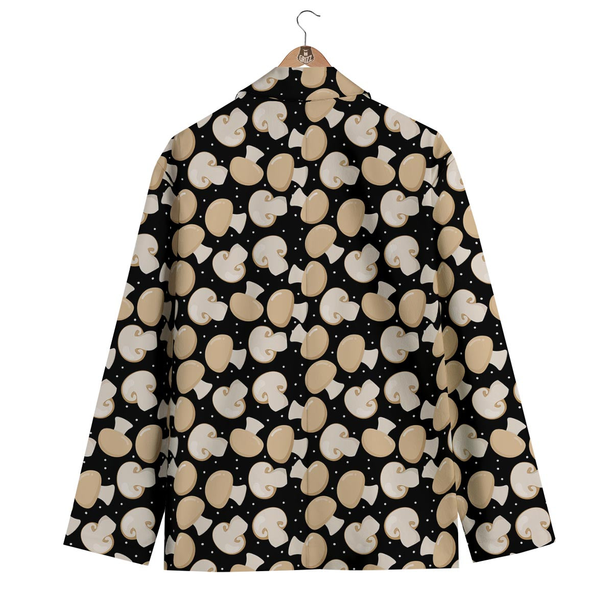 Mushroom Print Pattern Men's Blazer-grizzshop
