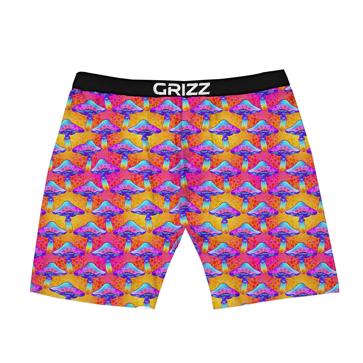 Mushroom Psychedelic Hippie Print Pattern Boxer Briefs-grizzshop
