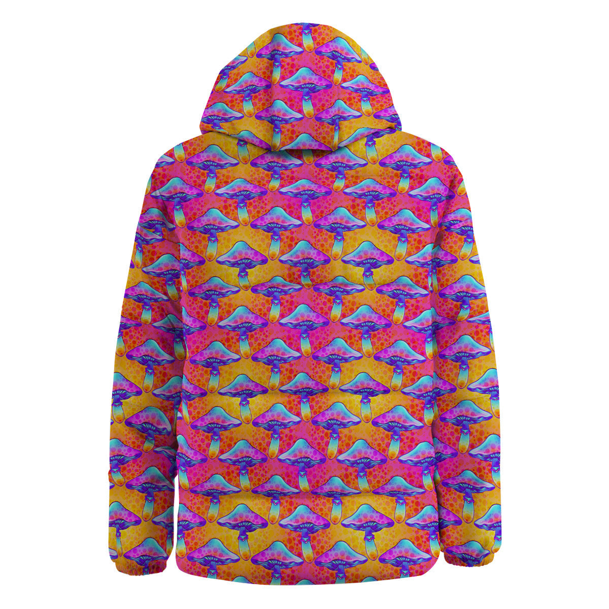Mushroom Psychedelic Hippie Print Pattern Down Jacket-grizzshop
