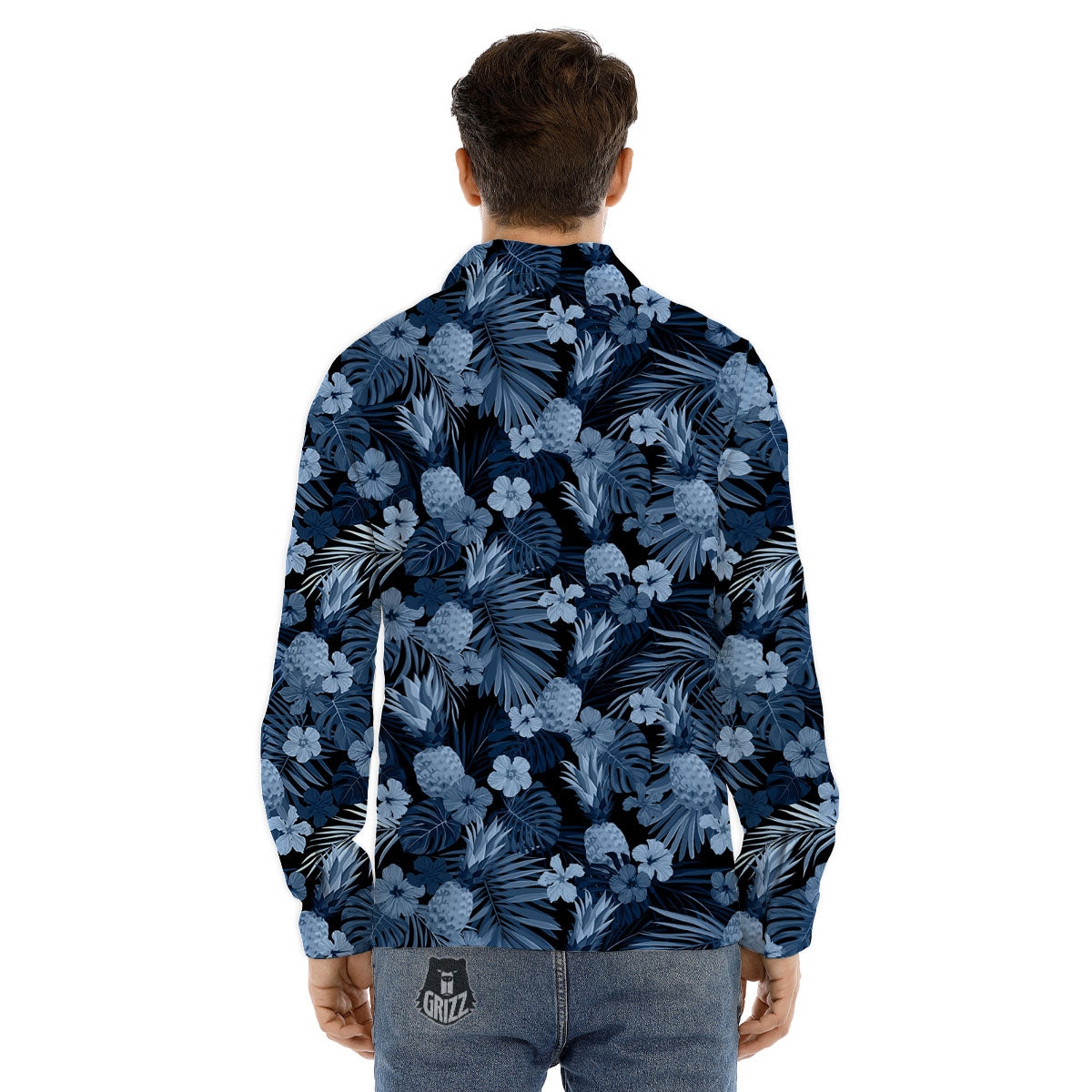 Mushroom Psychedelic Hippie Print Pattern Men's Dress Shirts-grizzshop