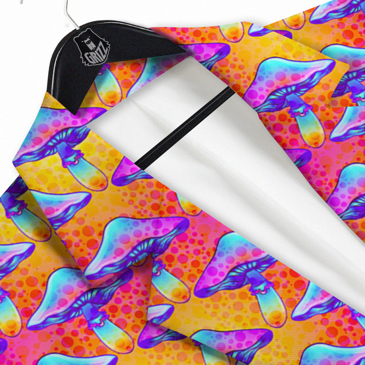 Mushroom Psychedelic Hippie Print Pattern Men's Sport Coat-grizzshop
