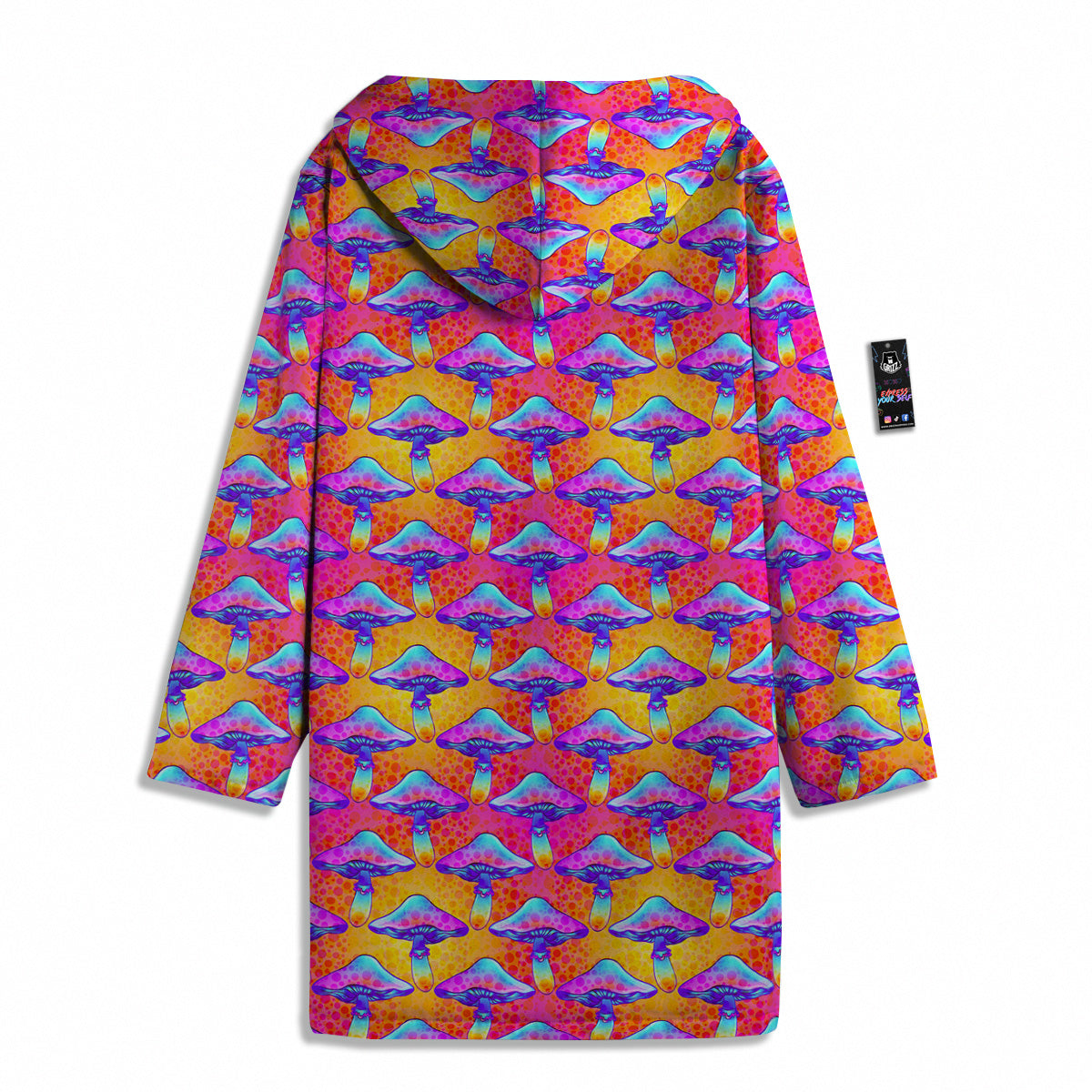 Mushroom Psychedelic Hippie Print Pattern Men's Windbreaker Jacket-grizzshop