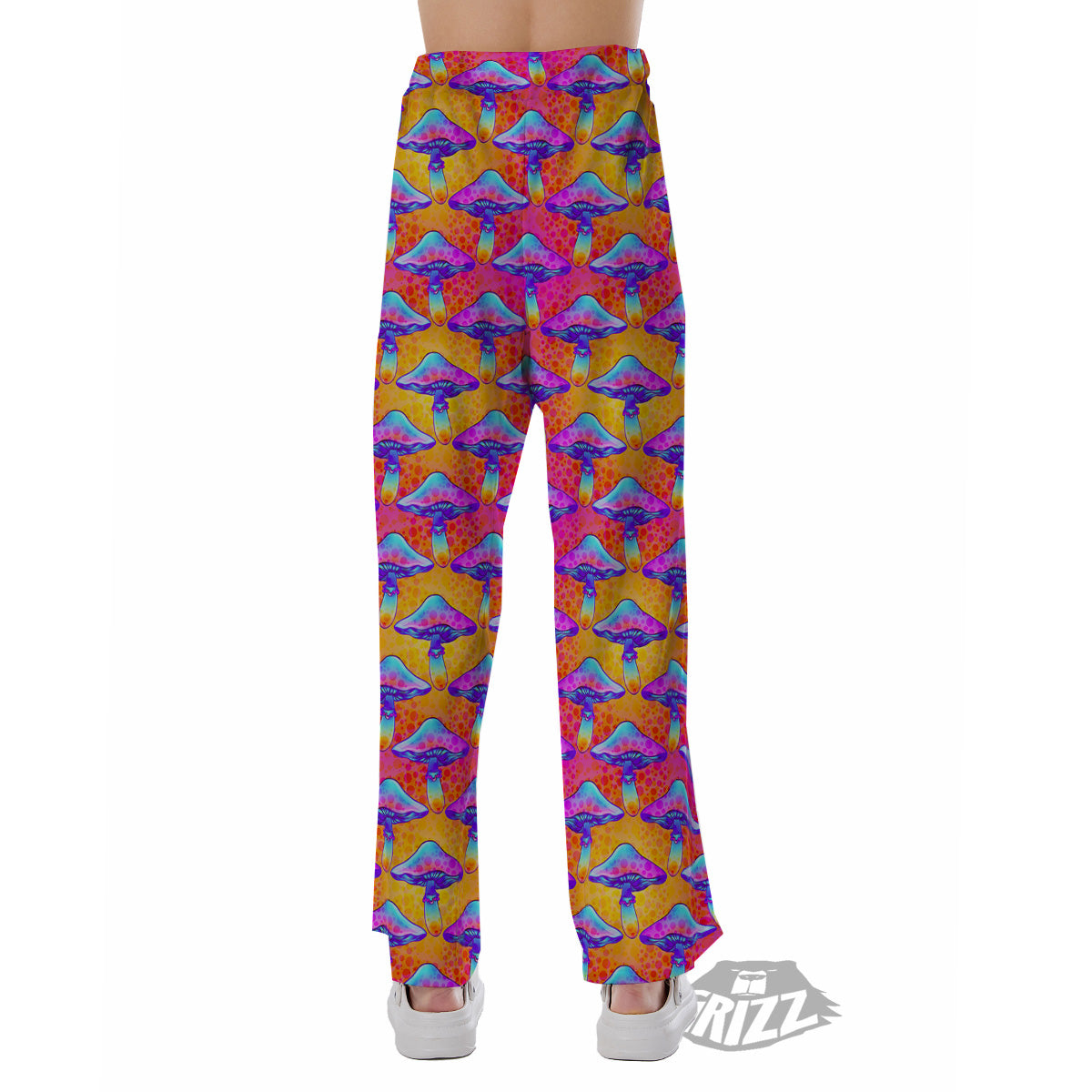 Mushroom Psychedelic Hippie Print Pattern Pajama Pants-grizzshop