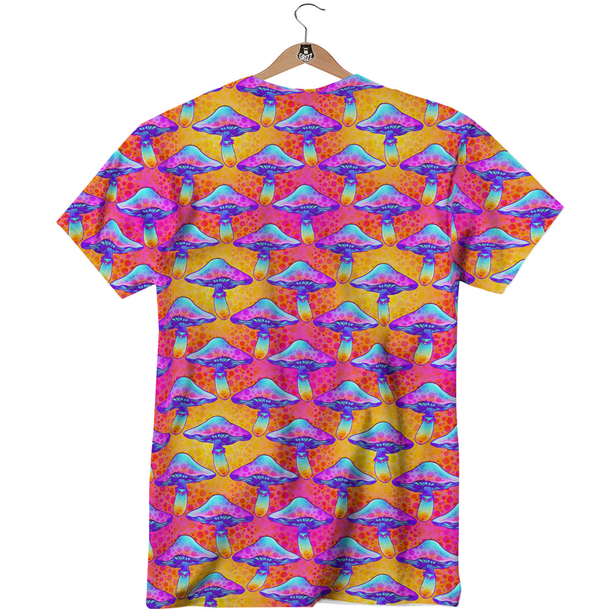 Mushroom Psychedelic Hippie Print Pattern T-Shirt-grizzshop