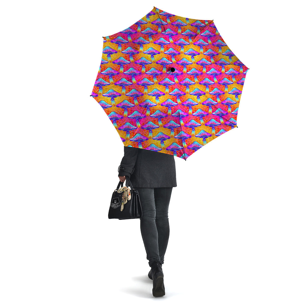 Mushroom Psychedelic Hippie Print Pattern Umbrella-grizzshop