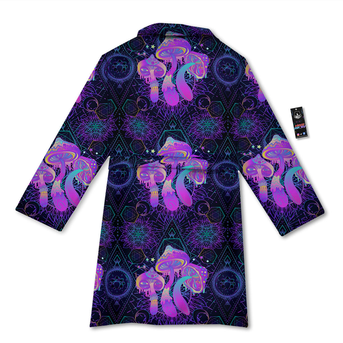 Mushroom Psychedelic Print Pattern Bathrobe-grizzshop