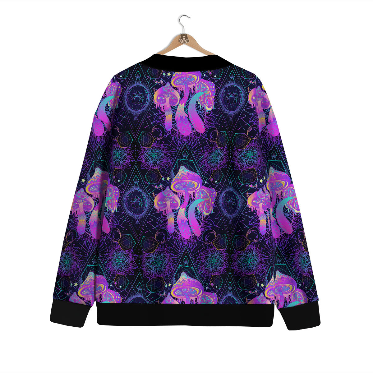 Mushroom Psychedelic Print Pattern Cardigan-grizzshop