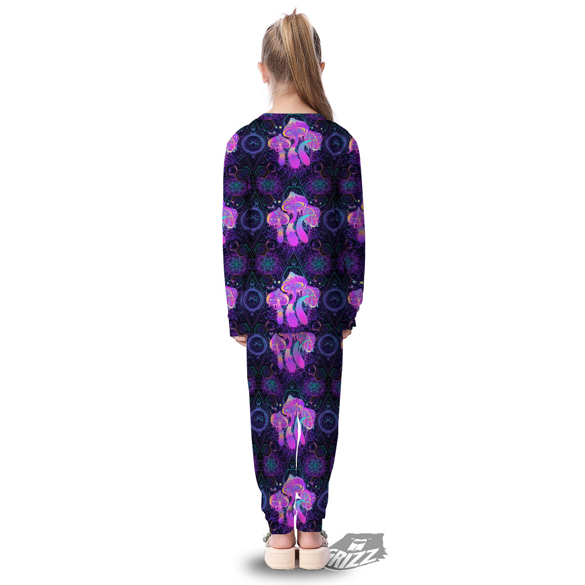 Mushroom Psychedelic Print Pattern Kid's Pajamas-grizzshop
