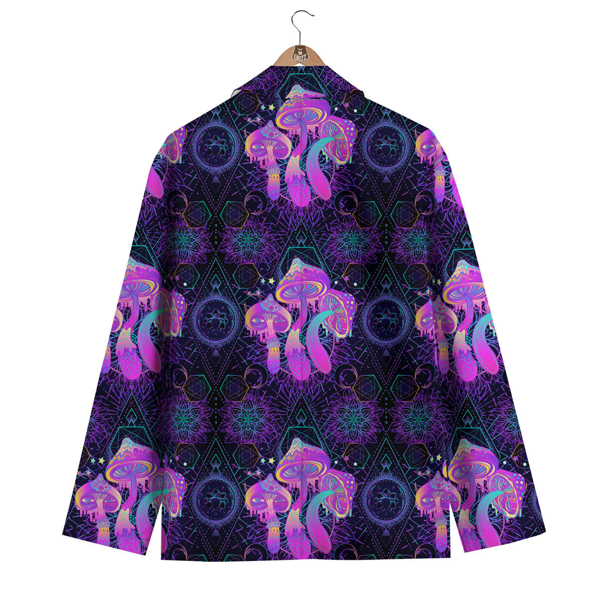 Mushroom Psychedelic Print Pattern Men's Blazer-grizzshop