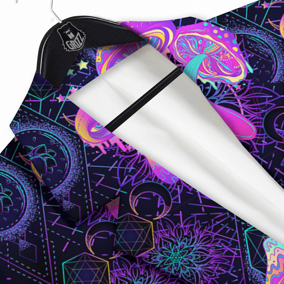 Mushroom Psychedelic Print Pattern Men's Sport Coat-grizzshop