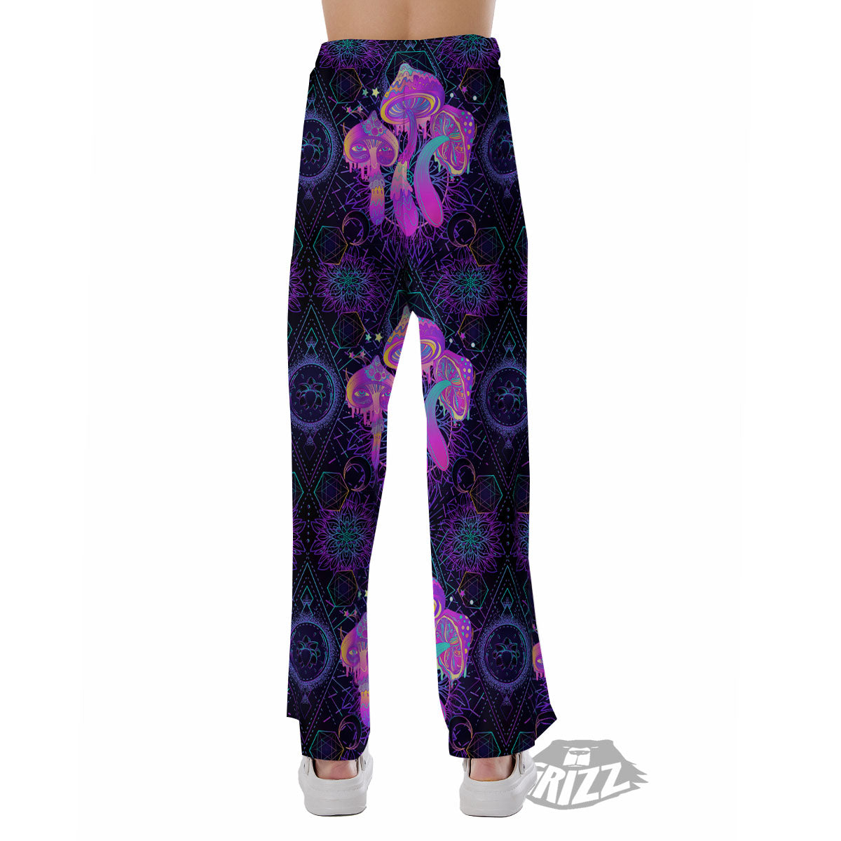 Mushroom Psychedelic Print Pattern Pajama Pants-grizzshop