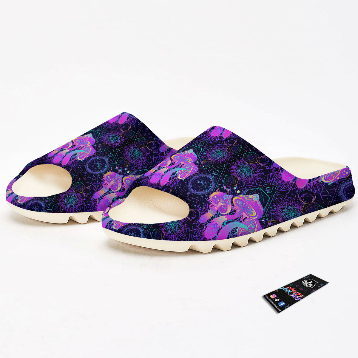 Mushroom Psychedelic Print Pattern Sandals-grizzshop