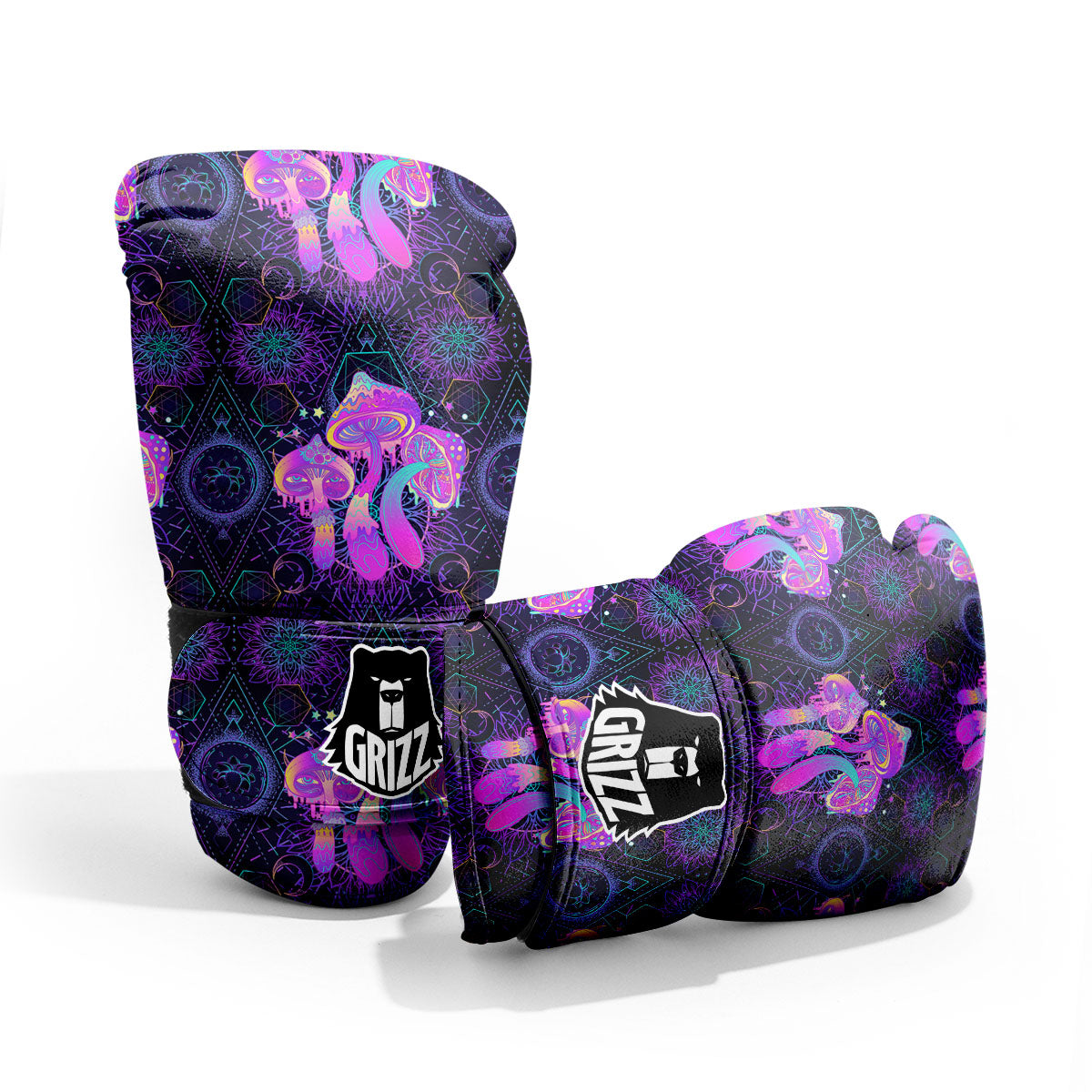Mushroom Psychedelic Print Pattern Pro Boxing Glove
